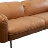 Sofa Ekskluzywna 2-osobowa Skórzana Jasnobrązowa 228 Cm