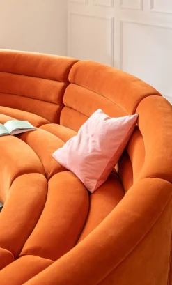 Sofa Element Wave 83x109 Cm Pomarańczowa