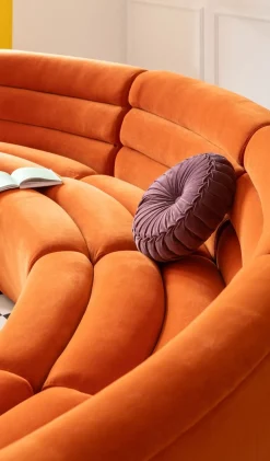 Sofa Element Wave 83x109 Cm Pomarańczowa