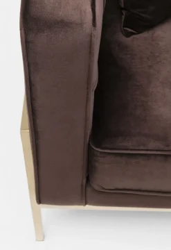 Sofa Loft 226x70 Cm Brązowa