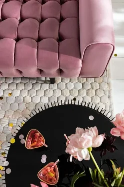 Sofa Milchbar 223x83 Cm Welwetowy Róż