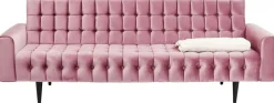 Sofa Milchbar 223x83 Cm Welwetowy Róż