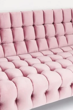 Sofa Milchbar 223x83 Cm Welwetowy Róż