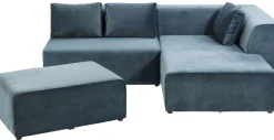 Sofa Modułowa Infinity Velvet Ocean 306x182 Cm Niebieska Prawa