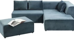 Sofa Modułowa Infinity Velvet Ocean 306x182 Cm Niebieska Prawa