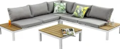 Sofa Ogrodowa Ze Stolikiem Holiday White 242x242 Cm