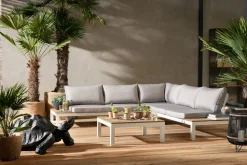 Sofa Ogrodowa Ze Stolikiem Holiday White 242x242 Cm