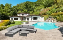 Sofa Ogrodowa Ze Stolikiem Holiday Black 242x242 Cm