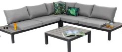 Sofa Ogrodowa Ze Stolikiem Holiday Black 242x242 Cm