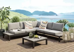 Sofa Ogrodowa Ze Stolikiem Holiday Black 242x242 Cm
