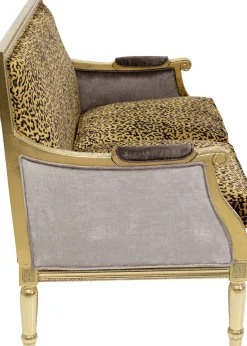 Sofa 2-os. Glamour Do Salonu Panterka Rama Złota 135 Cm