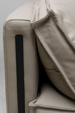 Sofa 3-os. Skórzana Szara Nogi Czarne 233 Cm