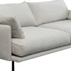 Sofa 3-osobowa Do Salonu Kremowa Z Czarnymi Stalowymi Nogami 245 Cm