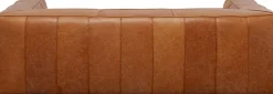 Sofa 3-osobowa Jasnobrązowa Ekskluzywna Skóra Semianilinowa 220 Cm
