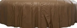 Sofa 3-osobowa Pikowana Brązowa Skóra Semianilinowa 226 Cm