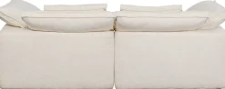 Sofa 3-osobowa Skandynawska Biała Z Poduszkami 230 Cm