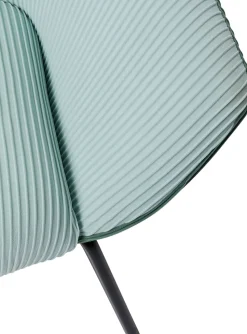 Sofa 2-osobowa Tapicerka Niebieska Nogi Czarne Stal 163 Cm