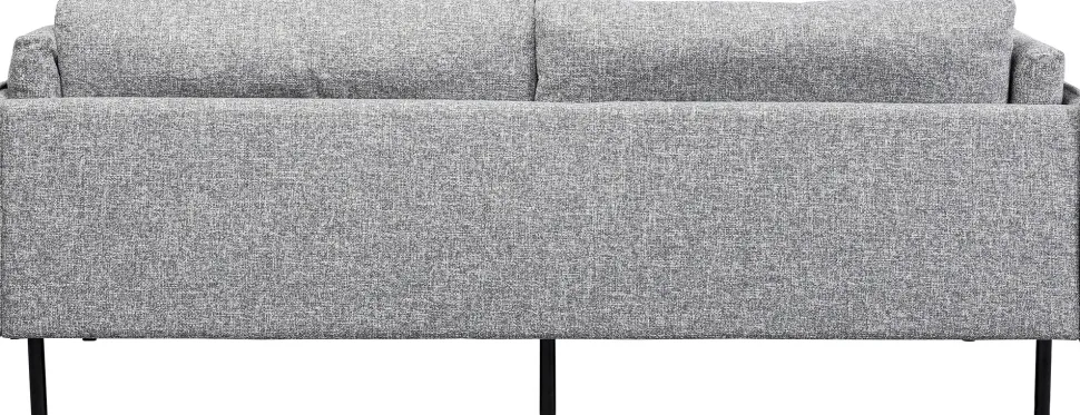 Sofa 3-osobowa W Kolorze Szarym Nogi Stalowe Czarne 230 Cm