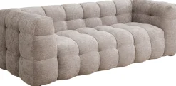 Sofa Pikowana 3-osobowa Jasnobrązowa 240 Cm