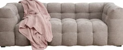 Sofa Pikowana 3-osobowa Jasnobrązowa 240 Cm