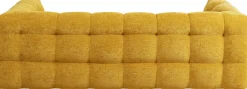 Sofa Pikowana 3-osobowa żółta 240 Cm