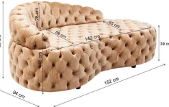 Sofa Santa Barbara 162x65 Cm Beżowa