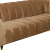 Sofa Spectra 245x71 Cm Brązowa Welurowa