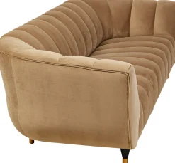 Sofa Spectra 245x71 Cm Brązowa Welurowa