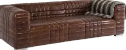 Sofa Square Dance 234x112 Cm Skóra Naturalna
