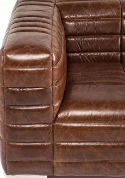 Sofa Square Dance 234x112 Cm Skóra Naturalna