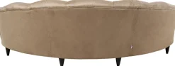 Sofa Welurowa 3-osobowa 233 Cm Beżowa