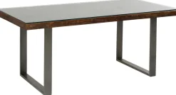 Stół Conley 180x90 Cm Brązowy Nogi Stalowe