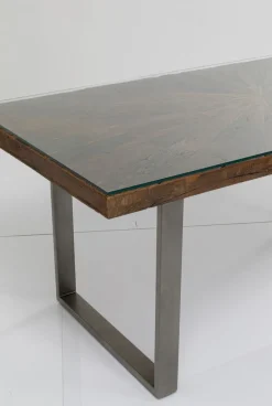 Stół Conley 180x90 Cm Brązowy Nogi Stalowe