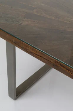 Stół Conley 180x90 Cm Brązowy Nogi Stalowe