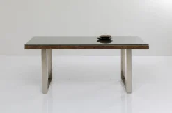Stół Conley 180x90 Cm Brązowy Nogi Chromowane