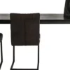 Stół Duży Do Jadalni Blat Drewno Mango Nogi Stalowe 300x110 Cm
