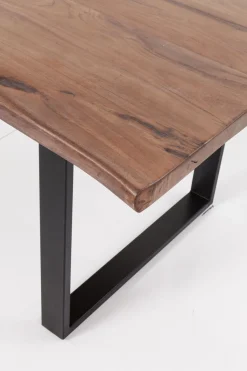 Stół Harmony Walnut 160x80 Cm Akacja Nogi Czarne