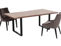 Stół Harmony Walnut 160x80 Cm Akacja Nogi Czarne