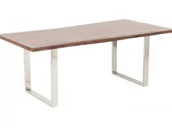 Stół Harmony Walnut 160x80 Cm Akacja Nogi Chromowe Matowe