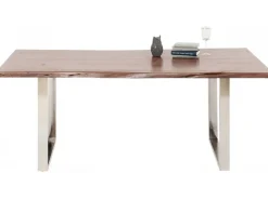 Stół Harmony Walnut 160x80 Cm Akacja Nogi Chromowe Matowe