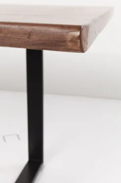 Stół Harmony Walnut 160x80 Cm Akacja Nogi Chromowe Matowe