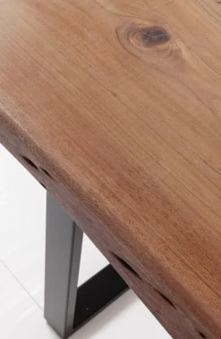 Stół Harmony Walnut 200x100 Cm Akacja Nogi Chromowe Matowe