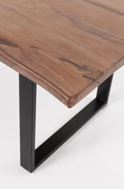 Stół Harmony Walnut 200x100 Cm Akacja Nogi Chromowe Matowe