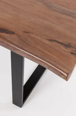 Stół Harmony Walnut 200x100 Cm Akacja Nogi Chromowe Matowe