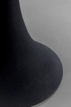 Stół Ogrodowy Czarny Ze Szklanym Blatem Ø150 Cm