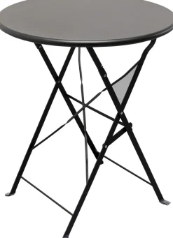 Stół Ogrodowy Mały W Kolorze Czarnym Aluminiowy Ø60 Cm
