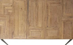 Stół Prostokątny Blat Z Drewna Mango Ręczne Wykonanie Nogi Stalowe 200x90 Cm