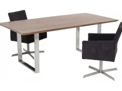 Stół Symphony Walnut 180x90 Cm Akacja Nogi Chromowe