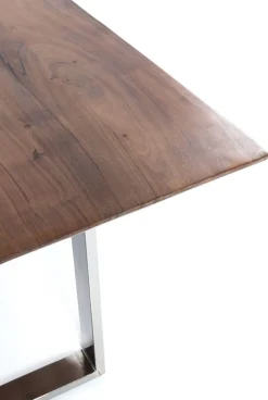 Stół Symphony Walnut 180x90 Cm Akacja Nogi Chromowe