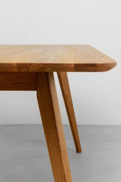 Stół Z Drewna Dębowego Blat Prostokątny 200x90 Cm